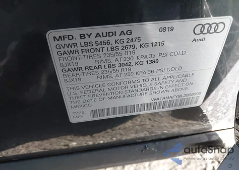 2020 Audi Q5 Premium 45 Tfsi Quattro S Tronic from USA, damaged, VIN WA1ANAFY9L2009095